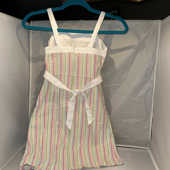 Multicolored seersucker sundress size 7, Nonsmoking home. - Picture 4 of 4